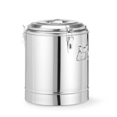 Termoska na přepravu potravin, HENDI, Kitchen Line, 23L, Stříbrná, ⌀350x(H)440mm | 710241